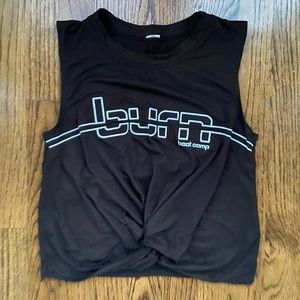 Burn Boot Camp Crop Twist Front Tank - extra small
